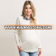 Wholesale Autumn Colorblock Hooded pullover Maternity Top